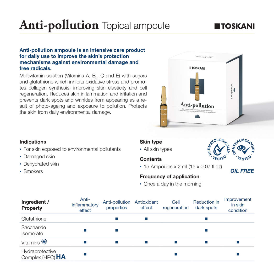 Anti-Pollution Ampoules